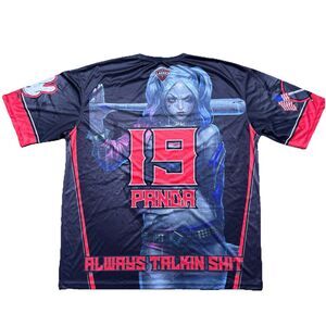 Joker Harley Quinn Custom Jersey Mens 5XL Black Red Athletic Shirt #19
